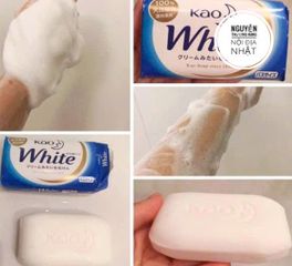 Xà Phòng Tắm Kao White Soap Nhật Bản 130gr - Chăm Sóc Da Tự Nhiên, Giàu Độ Ẩm, Phù Hợp Cho Mọi Loại Da