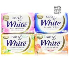 Xà Phòng Tắm Kao White Soap Nhật Bản 130gr - Chăm Sóc Da Tự Nhiên, Giàu Độ Ẩm, Phù Hợp Cho Mọi Loại Da