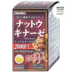 Viên uống hỗ trợ giảm đột quỵ Nattokinase 2000FU Orihiro Nhật Bản - Thực phẩm chức năng tốt cho tim mạch và lưu thông máu
