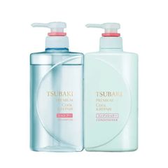 Bộ Dầu Gội Xả Tsubaki Premium Cool & Repair 490ml - Dầu Gội Sạch Dầu, Mát Lạnh, Phục Hồi Tóc Mềm Mượt, Giảm Ngứa Da Đầu