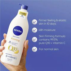 NIVEA Body Firming Lotion Q10 Plus Vitamin C 400ml - Dưỡng ẩm chuyên sâu cho da khô, cải thiện độ đàn hồi và chống lão hóa