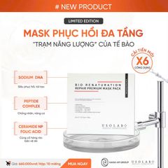 Mặt Nạ Phục Hồi Sau Xâm Lấn Usolab Bio Renaturation Repair - Gói 10 Miếng Cho Da Sáng Khỏe, Giảm Viêm, Cấp Ẩm