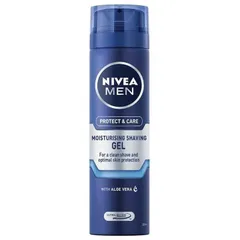 Gel Dưỡng Da Cạo Râu NIVEA MEN Protect & Care 200ml - Dưỡng ẩm, Giảm Kích Ứng, Dễ Cạo cho Nam Giới