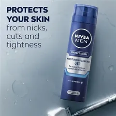 Gel Dưỡng Da Cạo Râu NIVEA MEN Protect & Care 200ml - Dưỡng ẩm, Giảm Kích Ứng, Dễ Cạo cho Nam Giới