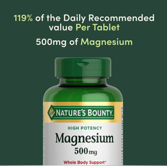 Viên Uống Magie Nature’s Bounty 500mg - Hỗ Trợ Xương Chắc Khỏe, Giảm Co Cơ, Thư Giãn Thần Kinh - 200 Viên Từ Mỹ