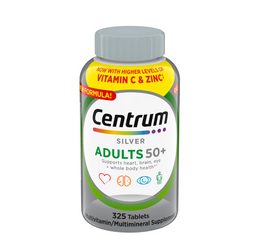 Vitamin Tổng Hợp Centrum Silver 50+ - Hỗ Trợ Sức Khỏe Người Trên 50 Tuổi, 325 Viên (Mỹ) - Tim Mạch, Trí Não, Thị Lực, Miễn Dịch