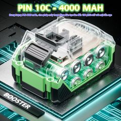 Máy Thổi Bụi Cầm Tay Booster Boluojun TF-64C - Pin Sạc 4000mAh, Công Suất 600W, Đèn LED Tiện Lợi, Vệ Sinh Toàn Diện Cho Gia Đình và Ô Tô