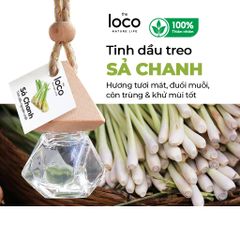 Tinh Dầu Nguyên Chất The Loco Home 8ml - Hương Sả Chanh, Cam, Quế, Bạc Hà, Oải Hương - Treo Xe, Tủ Quần Áo, Khử Mùi, Tạo Mùi Thơm