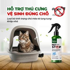 Xịt Thơm Tinh Dầu Xua Đuổi Chó Mèo PETSTOP 260ml - Ngăn Cắn Phá, Khử Mùi, Hỗ Trợ Thú Cưng Đi Vệ Sinh Đúng Chỗ