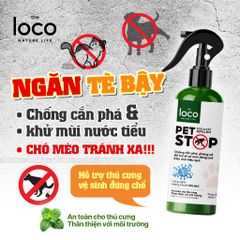 Xịt Xua Đuổi Chó Mèo PET STOP 260ml - Ngăn Chặn Đuổi Thú Cưng Phóng Uế Bừa Bãi, Khử Mùi Hiệu Quả, An Toàn Cho Thú Cưng