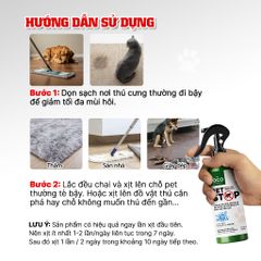 Xịt Xua Đuổi Chó Mèo PET STOP 260ml - Ngăn Chặn Đuổi Thú Cưng Phóng Uế Bừa Bãi, Khử Mùi Hiệu Quả, An Toàn Cho Thú Cưng