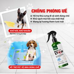 Xịt Xua Đuổi Chó Mèo PET STOP 260ml - Ngăn Chặn Đuổi Thú Cưng Phóng Uế Bừa Bãi, Khử Mùi Hiệu Quả, An Toàn Cho Thú Cưng
