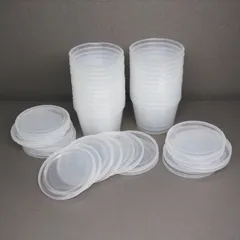 Lốc 50 Hủ Bánh Flan, Caramen, Sữa Chua, Rau Câu - Hộp Đựng Thức Ăn Nhựa PP Chịu Nhiệt, Dung Tích 70ml