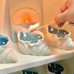 Nến Thơm Vỏ Sò Biển — Quà Tặng Lãng Mạn Hương Hoa Lavender & Gỗ Thơm Trang Trí Nhà Cửa, Phòng Ngủ, Văn Phòng