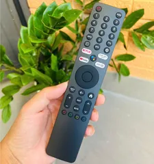 Điều khiển Remote Giọng Nói TIVI Xiaomi Dài 4 Nút Trắng - Phím Êm Nhạy, Tặng Pin - Phụ Kiện Tiện Ích Cho TV