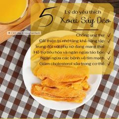 Xoài Sấy Dẻo CAOFOOD 500g - Snack Ngon Từ Xoài Cát Tươi Nguyên Chất, Không Chất Tạo Màu, Thực Phẩm Sạch An Toàn