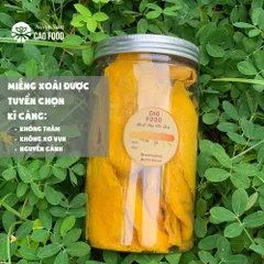 Xoài Sấy Dẻo CAOFOOD 500g - 100% Xoài Tươi, Không Đường, Vị Chua Ngọt Tự Nhiên, Món Ăn Vặt Lành Mạnh, Thực Phẩm Dinh Dưỡng Việt Nam