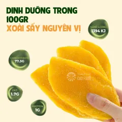 Xoài Sấy Dẻo CAOFOOD 500g - 100% Xoài Tươi, Không Đường, Vị Chua Ngọt Tự Nhiên, Món Ăn Vặt Lành Mạnh, Thực Phẩm Dinh Dưỡng Việt Nam