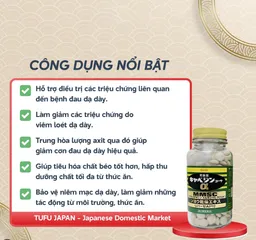 Viên Uống Dạ Dày Kowa Cabagin Kowa α (Alpha) - Hỗ Trợ Tiêu Hóa Nhật Bản, Giảm Đau Và Khó Tiêu, Phục Hồi Niêm Mạc Dạ Dày