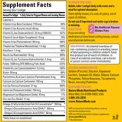 Vitamin Bà Bầu Prenatal DHA + Folic Acid 150 Viên - Bổ Sung Dinh Dưỡng An Toàn Cho Mẹ Bầu Từ Nature Made, Hàng Mỹ