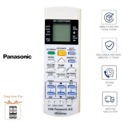 Điều Khiển Điều Hòa Panasonic 1&2 Chiều Inverter Nano Eco - Remote Chính Hãng, Tặng Kèm Pin AAA, Thiết Kế Hiện Đại, Dễ Sử Dụng