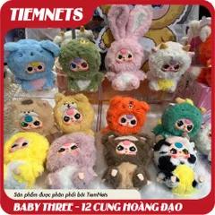 MÔ HÌNH BLIND BOX BABY THREE 12 CON GIÁP PLUSH DOLL - CHÍNH HÃNG DOUMI