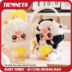 MÔ HÌNH BLIND BOX BABY THREE 12 CON GIÁP PLUSH DOLL - CHÍNH HÃNG DOUMI