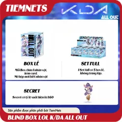 Mô Hình Blind Box Liên Minh Huyền Thoại K/DA All Out - Bộ Sưu Tập 6 Nhân Vật PVC Chất Lượng, Quà Tặng Fan Game