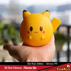 Mô Hình Pikachu Mập Đáng Yêu - Đồ Chơi Pokemon PVC 8x8x8 cm - Quà Tặng Fan Thích Thú Cưng Siêu Cute
