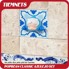 Bộ sản phẩm POPMART POP BEAN CLASSIC AZULEJO Độc Quyền - Bao gồm 4 Bean SkullPanda và Labubu, Quà Tặng Nghệ Thuật Cho Nghệ Sĩ