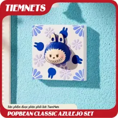 Bộ sản phẩm POPMART POP BEAN CLASSIC AZULEJO Độc Quyền - Bao gồm 4 Bean SkullPanda và Labubu, Quà Tặng Nghệ Thuật Cho Nghệ Sĩ
