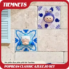 Bộ sản phẩm POPMART POP BEAN CLASSIC AZULEJO Độc Quyền - Bao gồm 4 Bean SkullPanda và Labubu, Quà Tặng Nghệ Thuật Cho Nghệ Sĩ