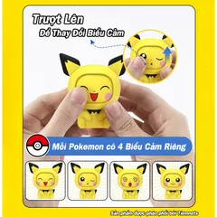Mô Hình Pokemon Lật Mặt Siêu Cute - Bộ 3 Phiên Bản Phát Hành, Figure PVC/ABS, Cao 5-7cm, Quà Tặng Fan Pokemon