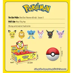 Mô Hình Pokemon Lật Mặt Siêu Cute - Bộ 3 Phiên Bản Phát Hành, Figure PVC/ABS, Cao 5-7cm, Quà Tặng Fan Pokemon