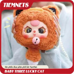 MÔ HÌNH BLIND BOX BABY THREE MÈO THẦN TÀI - FORTUNE CAT ZIPPER BAG - CHÍNH HÃNG DOUMI