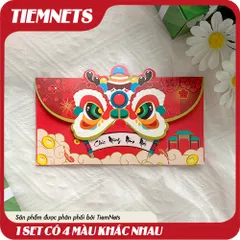 Bộ 4 Lì Xì Màu Sắc Tươi Tắn - Gift Tặng Ngày Tết Ý Nghĩa, Siêu Xinh Cực Đẹp