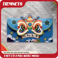 Bộ 4 Lì Xì Màu Sắc Tươi Tắn - Gift Tặng Ngày Tết Ý Nghĩa, Siêu Xinh Cực Đẹp