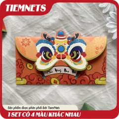 Bộ 4 Lì Xì Màu Sắc Tươi Tắn - Gift Tặng Ngày Tết Ý Nghĩa, Siêu Xinh Cực Đẹp