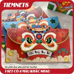 Bộ 4 Lì Xì Màu Sắc Tươi Tắn - Gift Tặng Ngày Tết Ý Nghĩa, Siêu Xinh Cực Đẹp