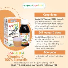 Siro Bổ Sung Vitamin C Tự Nhiên Special Kid 125ml - Tăng Đề Kháng Cho Bé, Hỗ Trợ Bảo Vệ Thành Mạch Màu, Vị Dứa Ngon Miệng