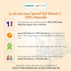 Siro Bổ Sung Vitamin C Tự Nhiên Special Kid 125ml - Tăng Đề Kháng Cho Bé, Hỗ Trợ Bảo Vệ Thành Mạch Màu, Vị Dứa Ngon Miệng