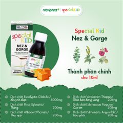 Siro Ho Cho Bé Special Kid Nez & Gorge 125ml - Hỗ Trợ Giảm Ho, Viêm Họng, Thông Thoáng Đường Hô Hấp, Nhập Khẩu Pháp