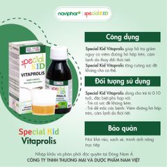 Siro Special Kid Vitaprolis 125ml - Tăng cường sức đề kháng và hỗ trợ chống viêm đường hô hấp cho trẻ em hiệu quả.