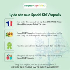 Siro Special Kid Vitaprolis 125ml - Tăng cường sức đề kháng và hỗ trợ chống viêm đường hô hấp cho trẻ em hiệu quả.