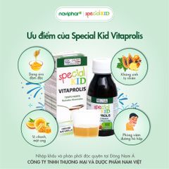 Siro Special Kid Vitaprolis 125ml - Tăng cường sức đề kháng và hỗ trợ chống viêm đường hô hấp cho trẻ em hiệu quả.