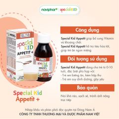 Siro Special Kid Appetit + 125ml - Kích thích thèm ăn và hỗ trợ tiêu hóa cho trẻ, siro dinh dưỡng tự nhiên an toàn cho bé.
