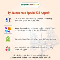 Siro Special Kid Appetit + 125ml - Kích thích thèm ăn và hỗ trợ tiêu hóa cho trẻ, siro dinh dưỡng tự nhiên an toàn cho bé.