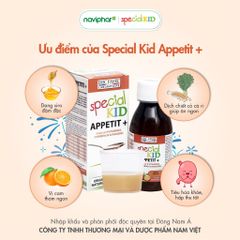 Siro Special Kid Appetit + 125ml - Kích thích thèm ăn và hỗ trợ tiêu hóa cho trẻ, siro dinh dưỡng tự nhiên an toàn cho bé.