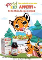 Siro Special Kid Appetit + 125ml - Kích thích thèm ăn và hỗ trợ tiêu hóa cho trẻ, siro dinh dưỡng tự nhiên an toàn cho bé.