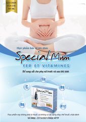Sắt nước Special Mum Fer et Vitamines - Bổ sung sắt cho bà bầu và mẹ sau sinh, ngăn ngừa thiếu máu, 10ml x 20 gói